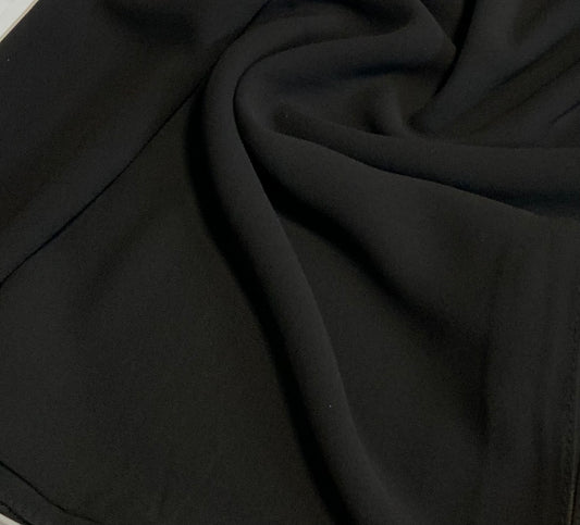 Jet Black chiffon shawl